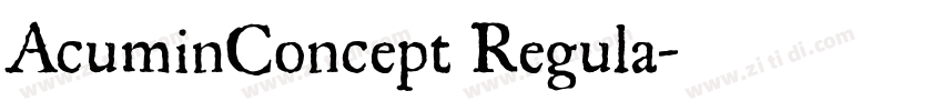 AcuminConcept Regula字体转换